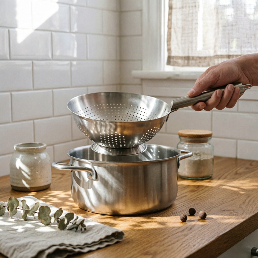 Stainless Steel Strainer - Stainless Steel Skimmer Spoon Sturdy Stainless