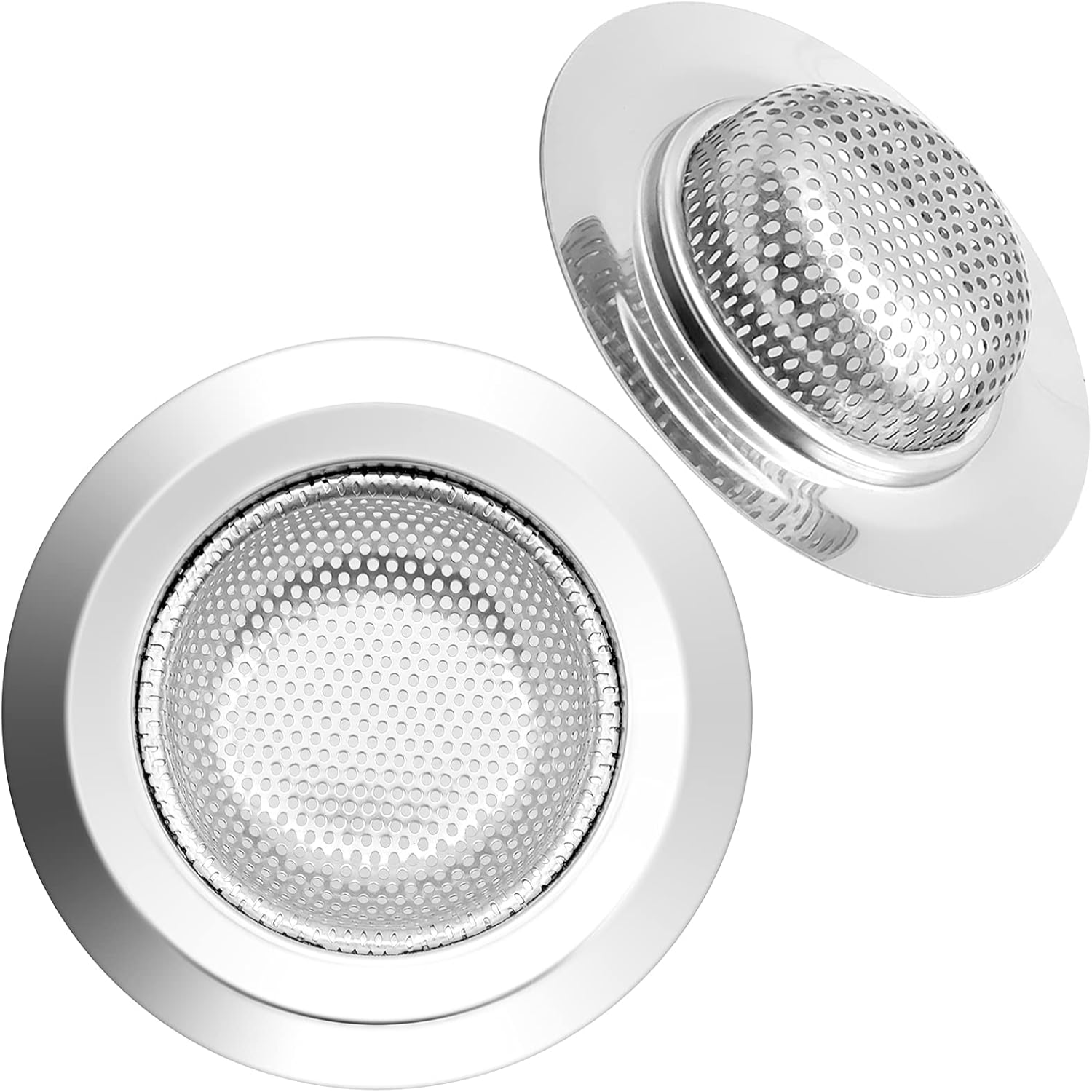 Stainless Steel Strainer - 2Pcs Kitchen Sink Drain Strainer, 3.5in