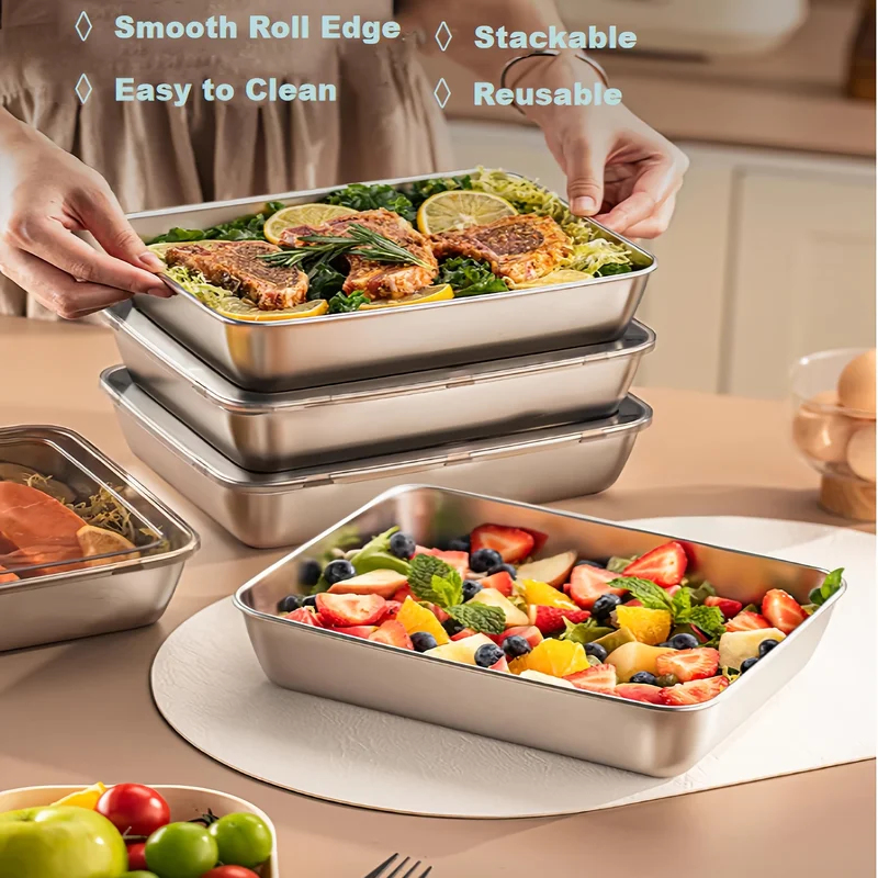 Kitchen Gadgets Aliexpress - 3pcs Stainless Steel Food Containers &