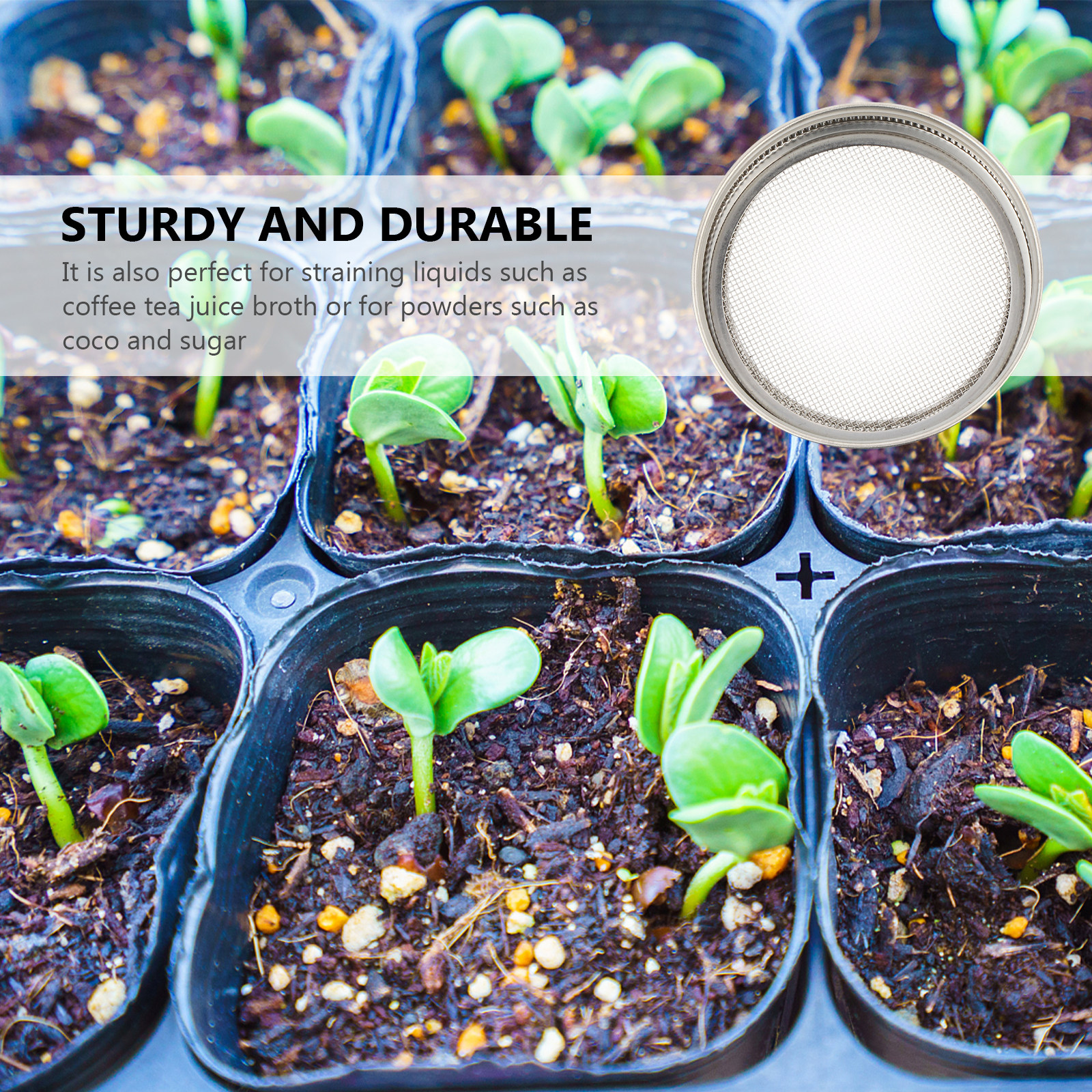 Stainless Steel Strainer - 3Pcs Stainless Steel Sprouting Lid for