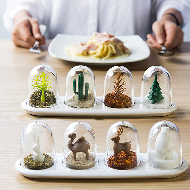 Kitchen Gadgets Luxury - 4pcs Four Seasons Plant Spice Jar