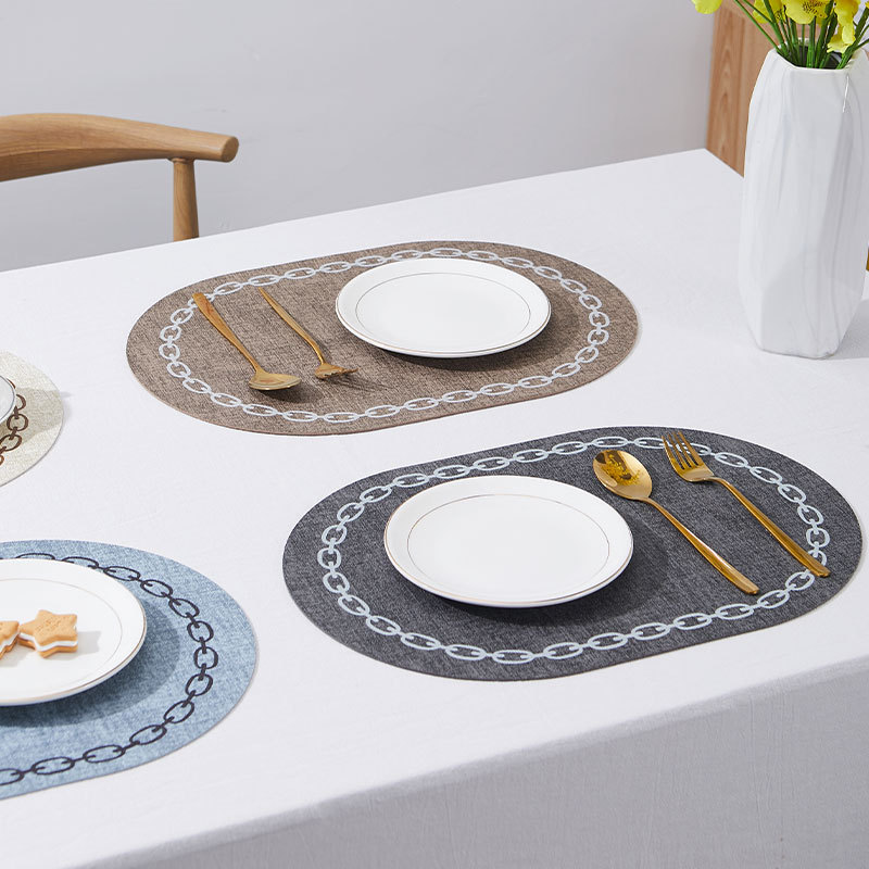 Oval Table Placemat Faux Leath - Kitchen Gadgets Luxury incelemesi ve fiyatı