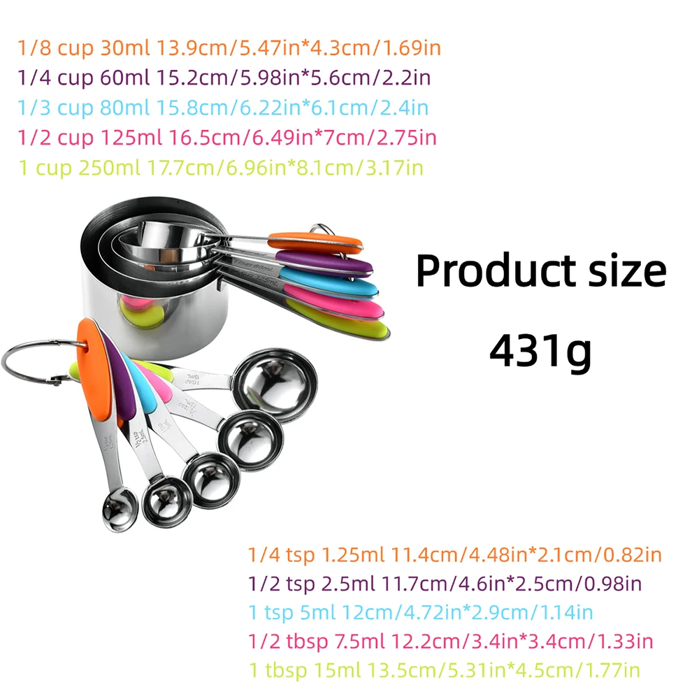 5/10Pcs Stainless Steel Measur - Kitchen Gadgets Sale incelemesi ve fiyatı