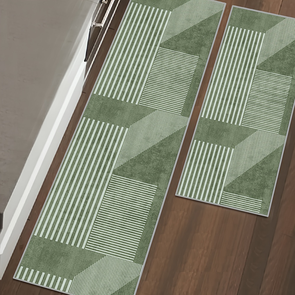 VIKAMA Striped Green Carpet Ki - Kitchen Gadgets Green incelemesi ve fiyatı