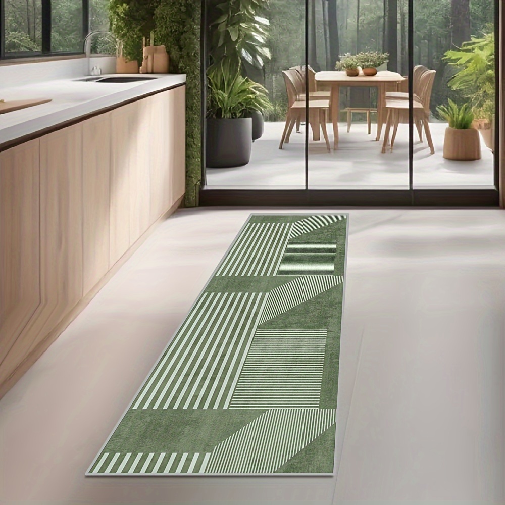 VIKAMA Striped Green Carpet Ki - Kitchen Gadgets Green incelemesi ve fiyatı