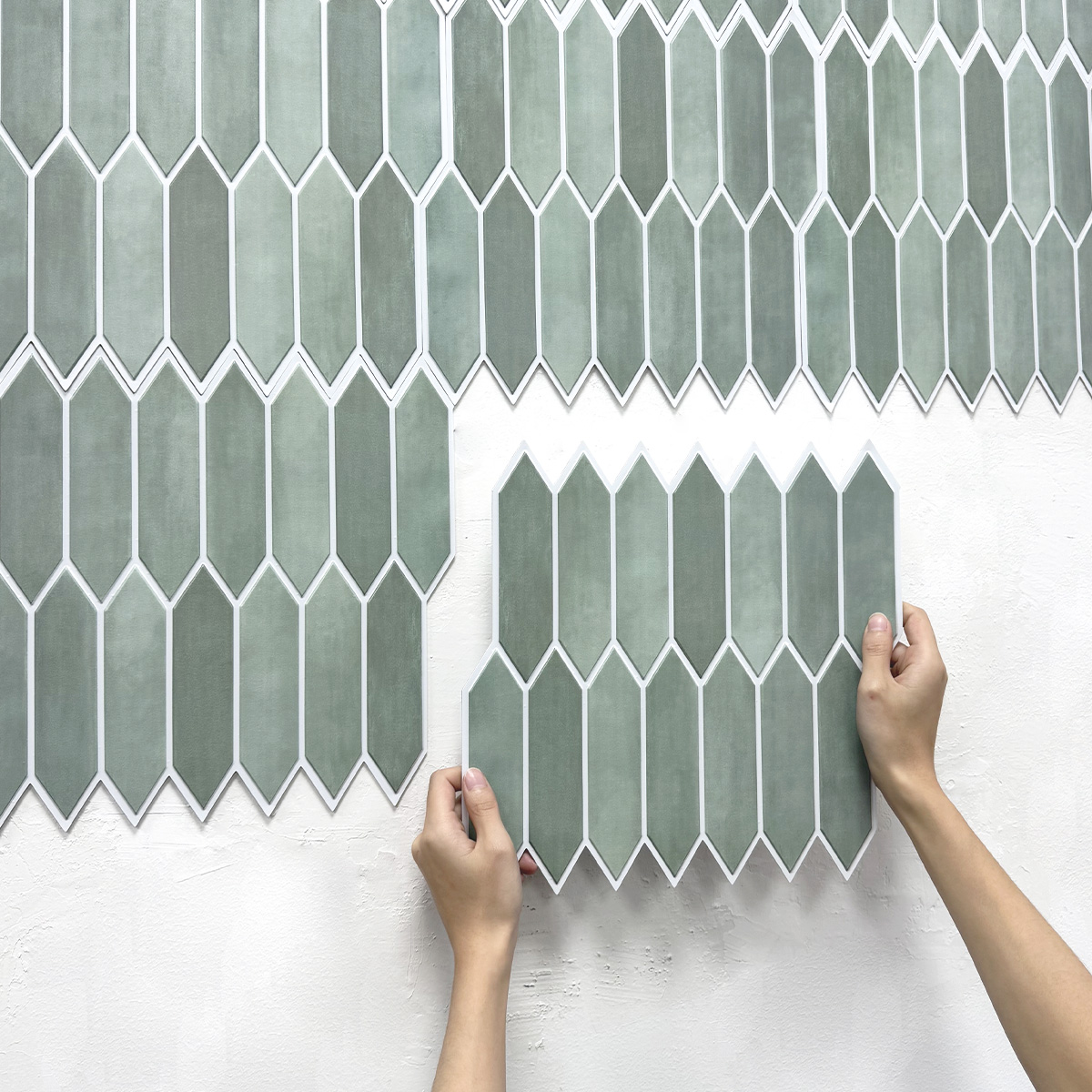 1/10pcs 3D Tile Sticker, Self- - Kitchen Gadgets Green incelemesi ve fiyatı