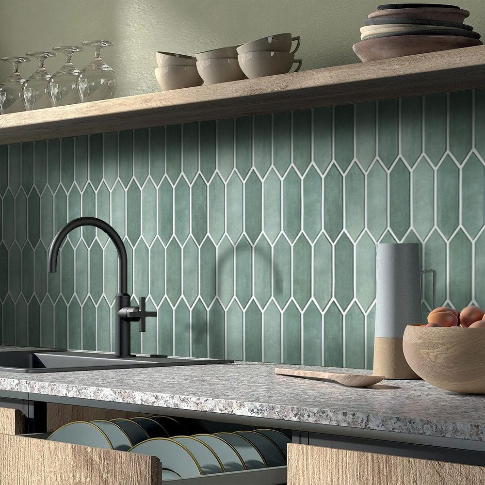 1/10pcs 3D Tile Sticker, Self- - Kitchen Gadgets Green incelemesi ve fiyatı