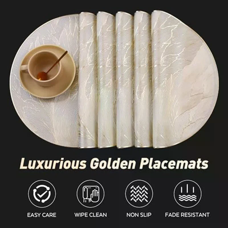6*Round Luxury Placemats Non-S - Kitchen Gadgets Luxury incelemesi ve fiyatı
