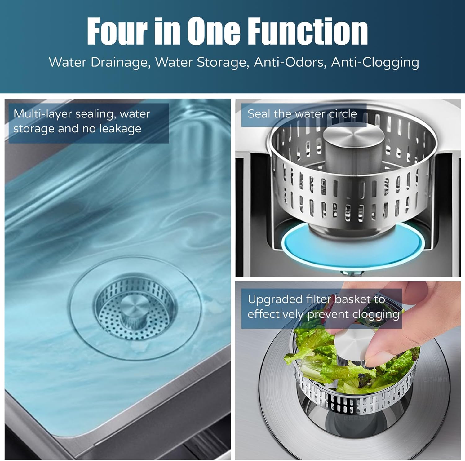 Kitchen Sink Drain Strainer, 4 - Stainless Steel Strainer incelemesi ve fiyatı