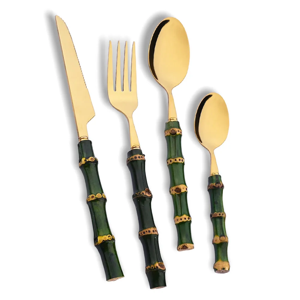 4Pcs Natural Bamboo Handle Din - Kitchen Gadgets Green incelemesi ve fiyatı