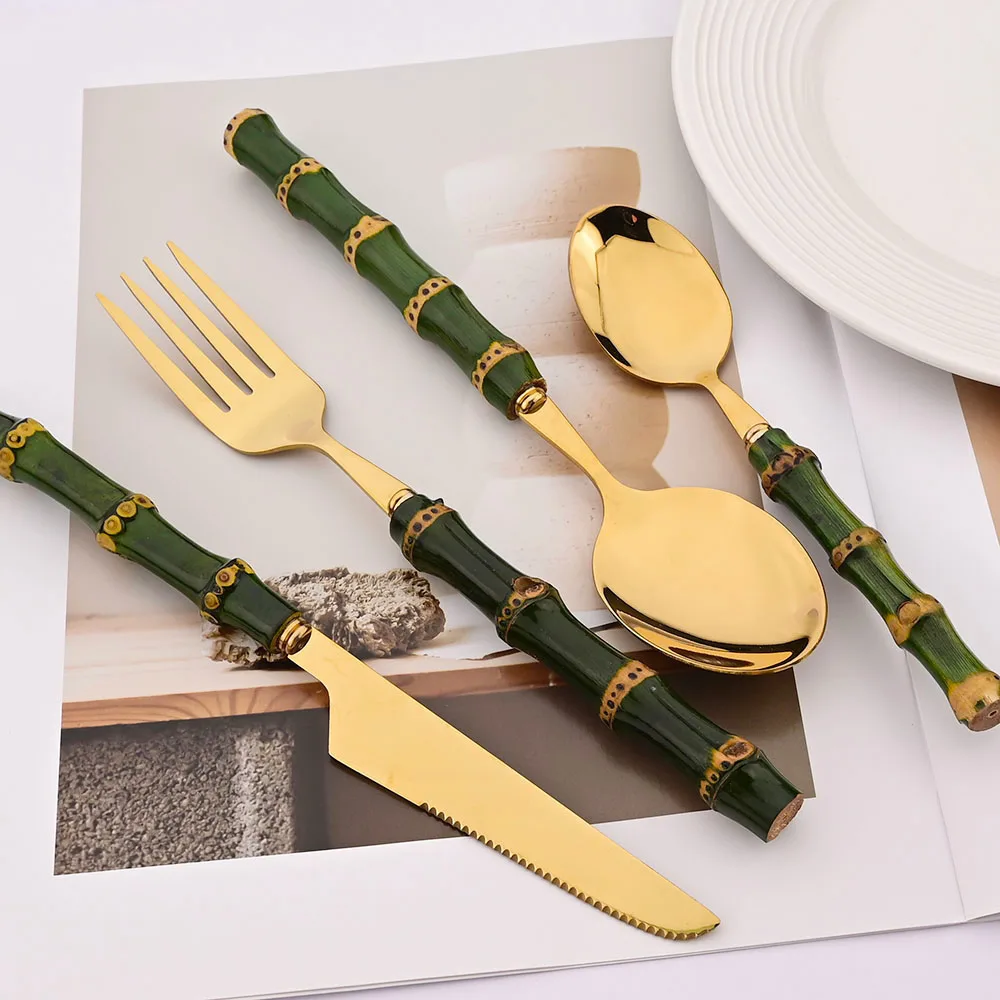 4Pcs Natural Bamboo Handle Din - Kitchen Gadgets Green incelemesi ve fiyatı