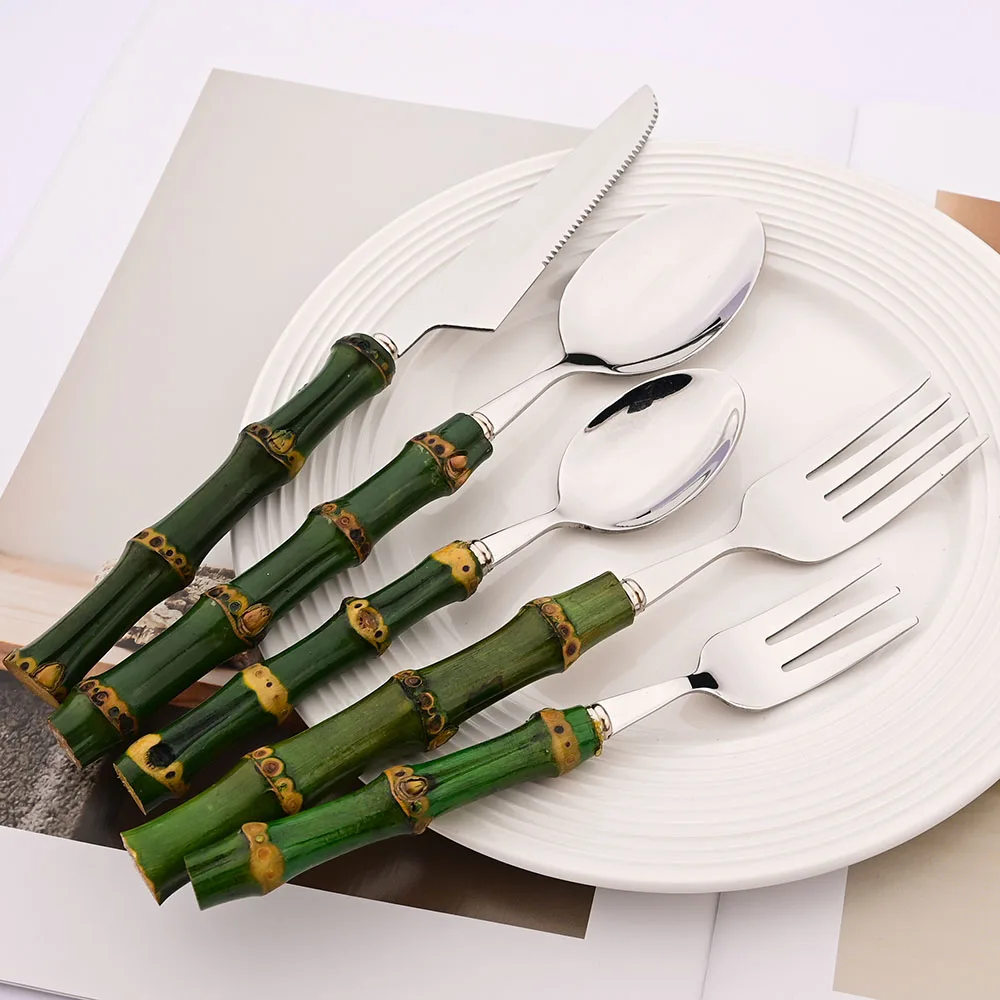 4Pcs Natural Bamboo Handle Din - Kitchen Gadgets Green incelemesi ve fiyatı