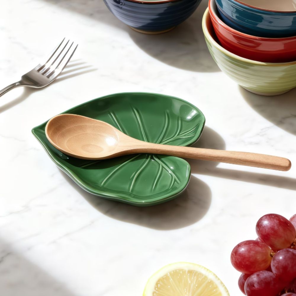 Kitchen Gadget Ceramic Leaf Sp - Kitchen Gadgets Green incelemesi ve fiyatı